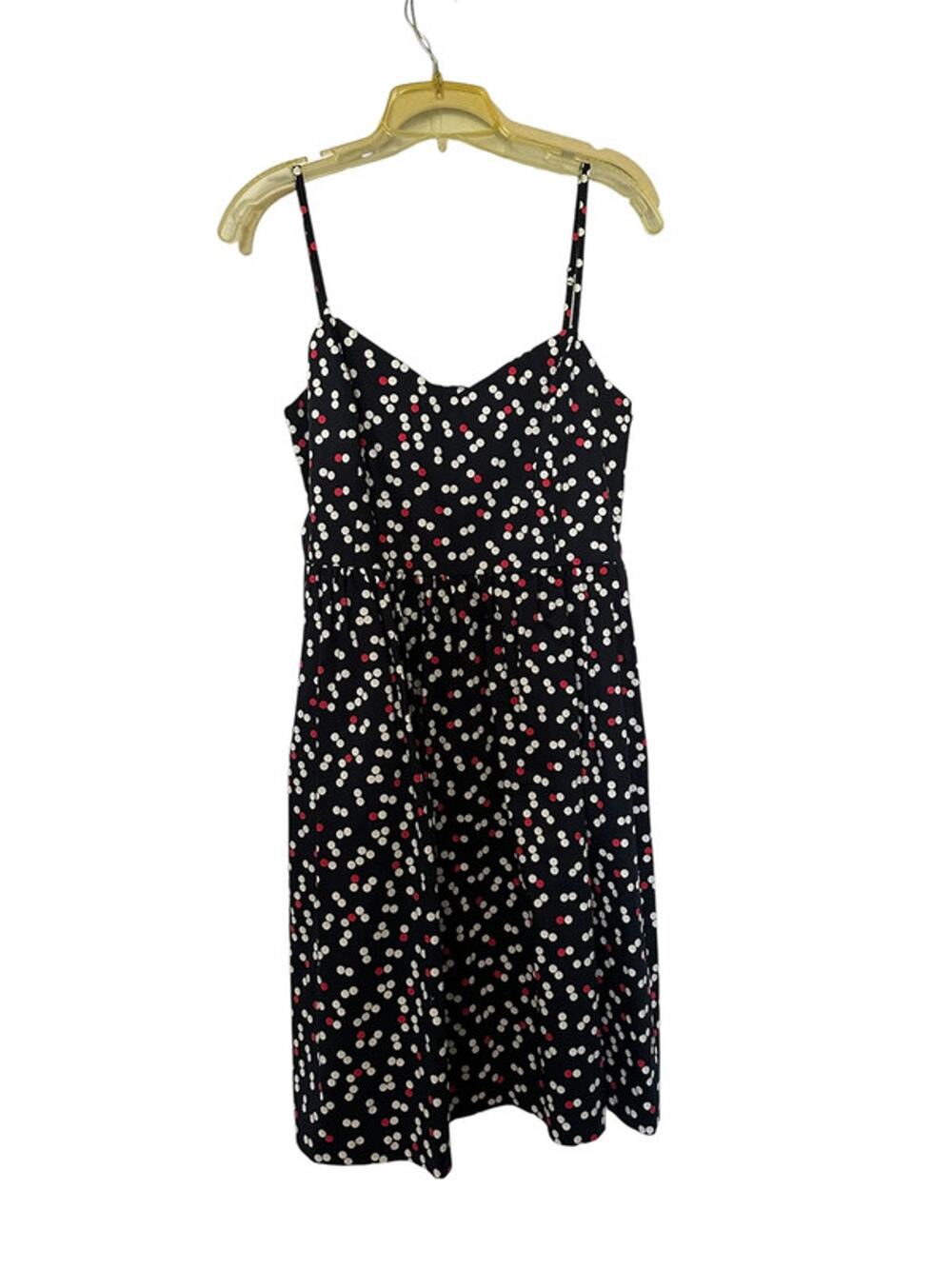 Gap polka dot sundress sz 12 adjust strap pocket zip